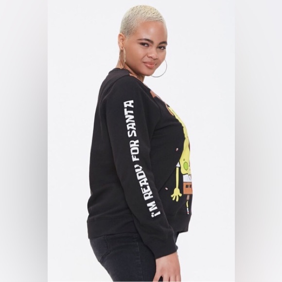 SpongeBobSquarePants Graphic Holiday light up Pullover Sweatshirt XL NWT - Picture 3 of 12